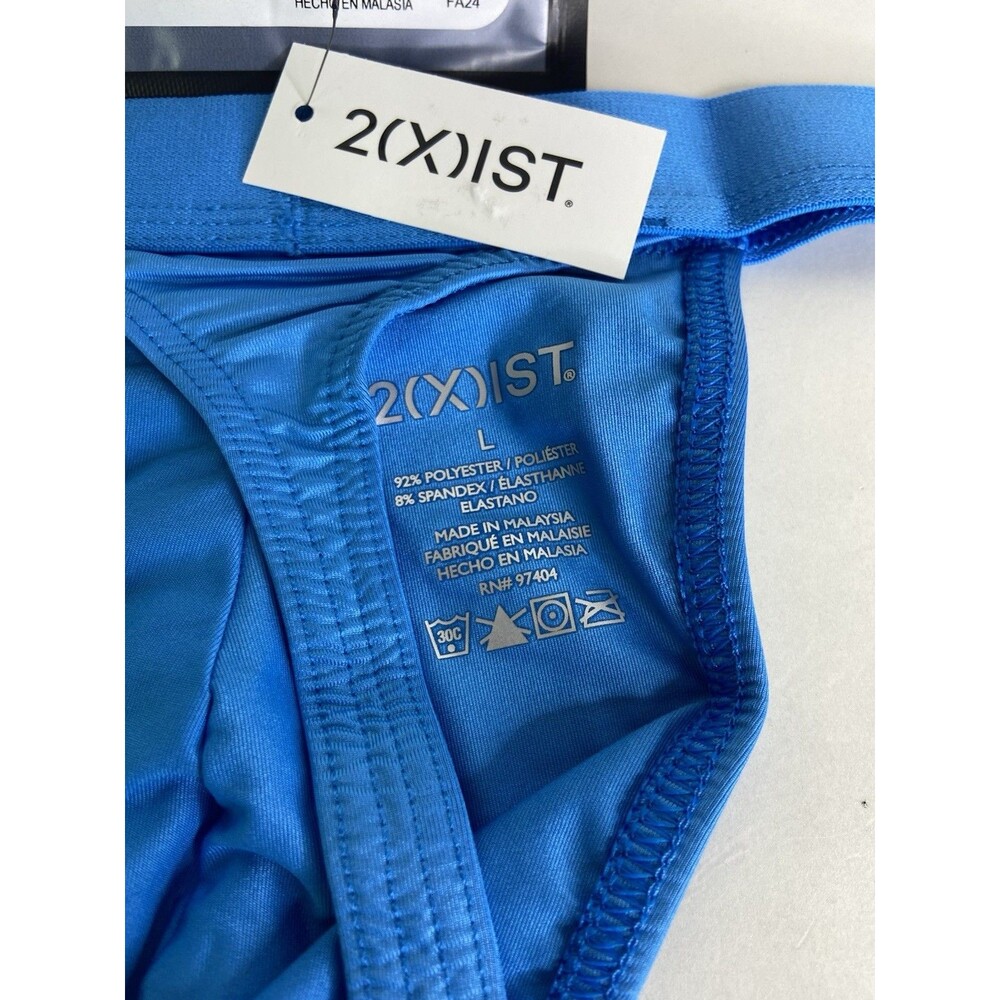 2xist Sexy Sliq Classic Thong Underwear Malibu Blue Mens Size L - Picture 4 of 5